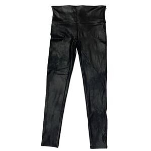 SPANX Women's Faux Leather Leggings - Black - Large Petite